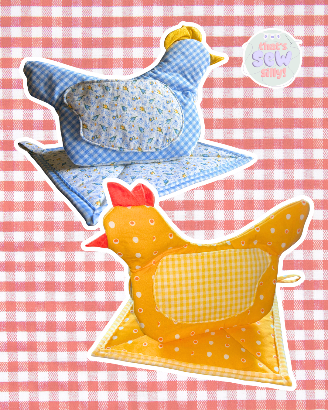 chicken pot holder set